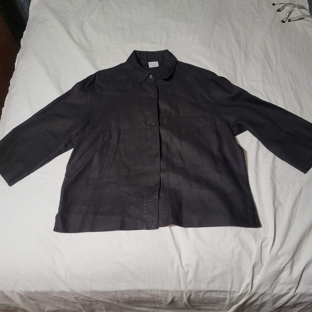 Westbound Linen Black Top Women's Large